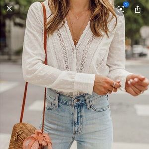 Sezane Alessandra blouse -Ecru